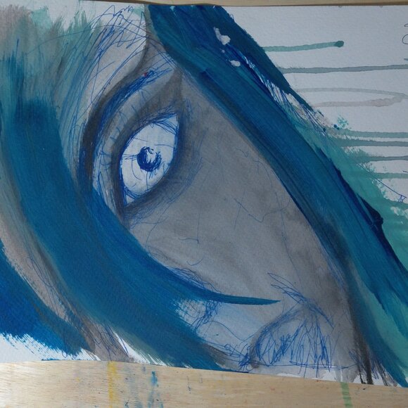 Titled "Cat" Original painting by Artist Rachael Potter - Picture 3 of 3